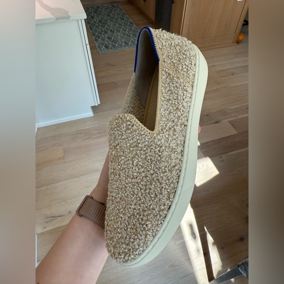 NWOT Rothy's The Original Slip On Sneaker - Honeybun Shimmer Bouclé size 8.5 - Picture 5 of 7